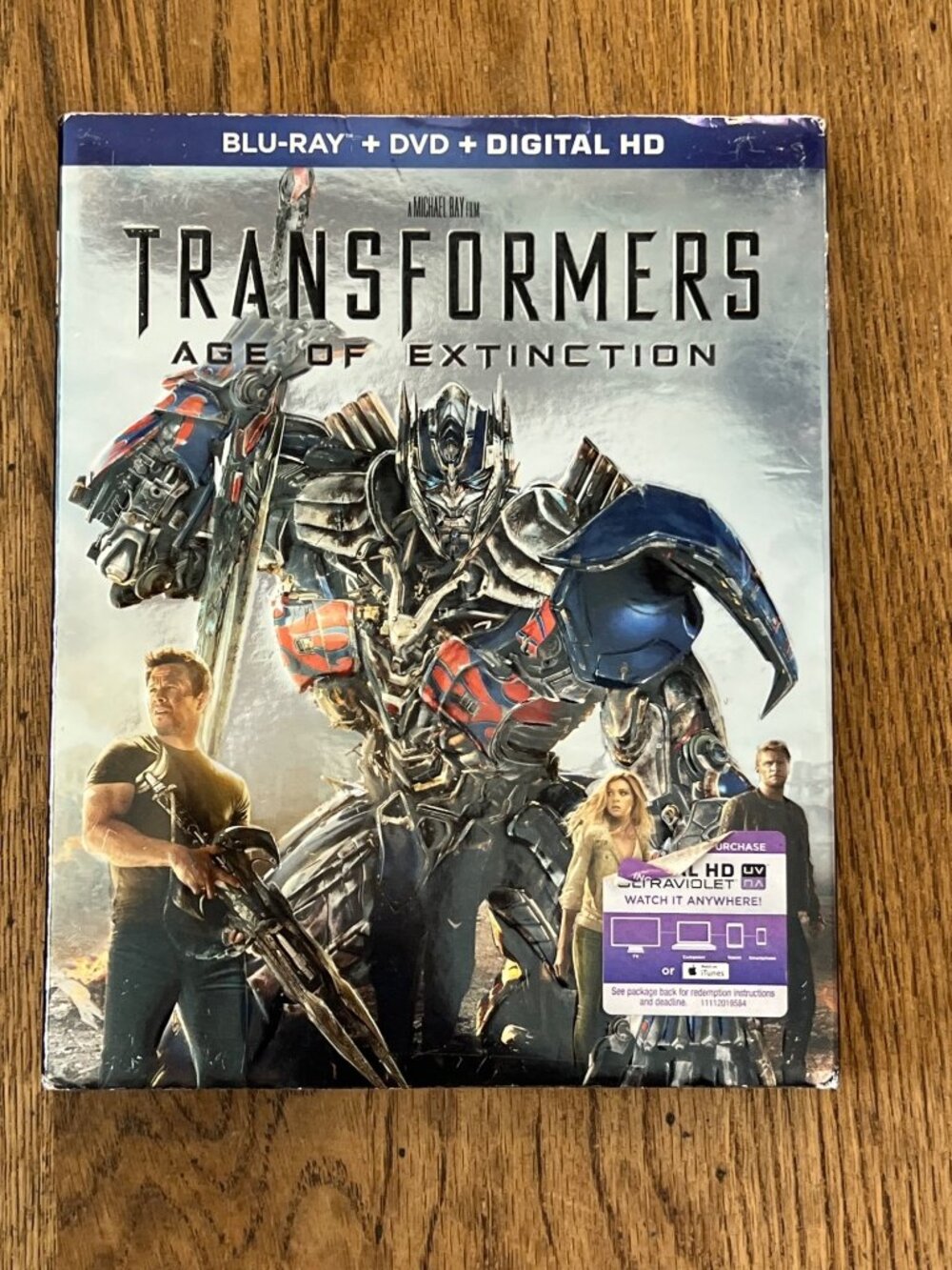Transformers: Age Of Extinction Movie 2014 Blu-Ray + DVD + Digital HD Pre-Owned